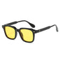 (6 PACK) Wholesale Sunglasses New Arrival Square Fashion Vintage Trendy 2025 - BulkSunglassesWholesale.com - Black Frame Yellow Lens