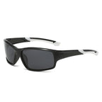 (12 PACK) Wholesale Sports Sunglasses Unisex New Arrival Polarized Night Vision Cycling Outdoor Sport 2024 - BulkSunglassesWholesale.com - Shiny Black White Temple Black Lens