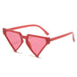 (6 PACK) Wholesale Sunglasses New Arrival Fashion Unique Hip Hop Triangle Jelly 2025 - BulkSunglassesWholesale.com - Red Frame Pink Lens