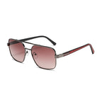 (6 PACK) Wholesale Sunglasses Metal Vintage Trendy Street 2024 - BulkSunglassesWholesale.com - Gunmetal Frame Tea Lens