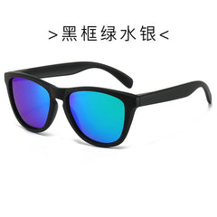 (6 PACK) Wholesale Sunglasses New Arrival Cat Eye Polarized Fashion Trendy Street Women Men 2024 - BulkSunglassesWholesale.com - Black Frame Green Mirrored