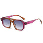 (6 PACK) Wholesale Sunglasses New Arrival Women Oversized Women Women Unique Double Bridge 2024 - BulkSunglassesWholesale.com - Tea Purple Frame Gradient Black Lens
