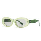 (6 PACK) Wholesale Sunglasses Vintage Trendy Women Antiblue Light 2024 - BulkSunglassesWholesale.com - Green Frame Black Lens