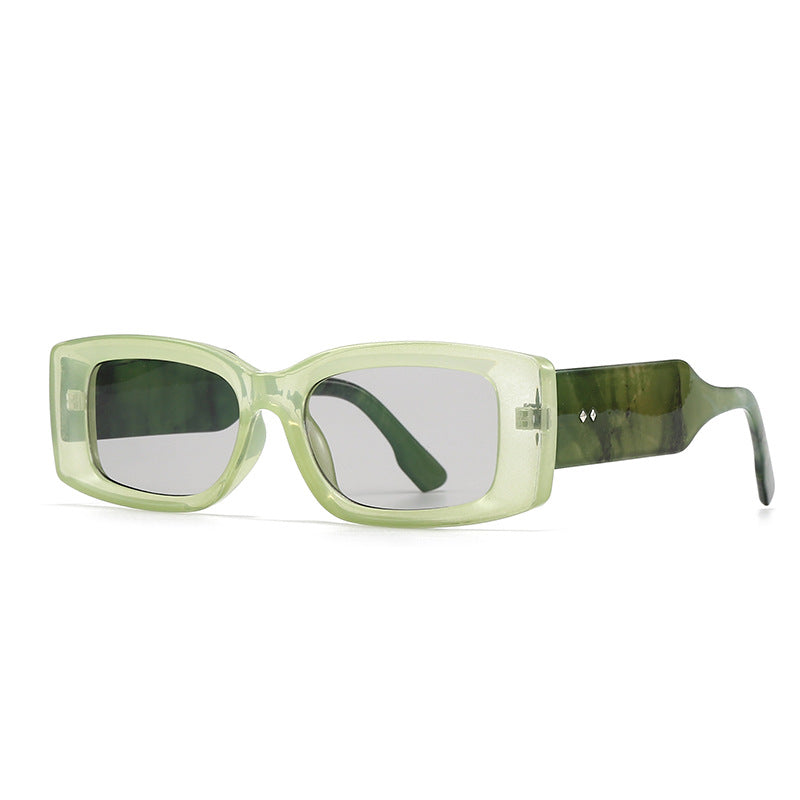 (6 PACK) Wholesale Sunglasses Vintage Trendy Women Antiblue Light 2024 - BulkSunglassesWholesale.com - Green Frame Black Lens