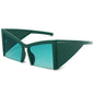 (6 PACK) Wholesale Sunglasses New Arrival Unique Oversized Cat Eye Oversized Fashion Women 2024 - BulkSunglassesWholesale.com - Green Frame Green Lens