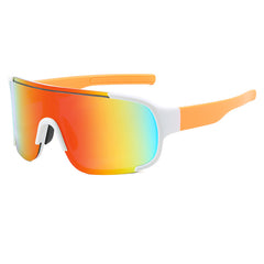 (12 PACK) Wholesale Sports Sunglasses New Arrival Unisex Outdoor Sport Cycling 2024 - BulkSunglassesWholesale.com - White Frame Red Mirrored