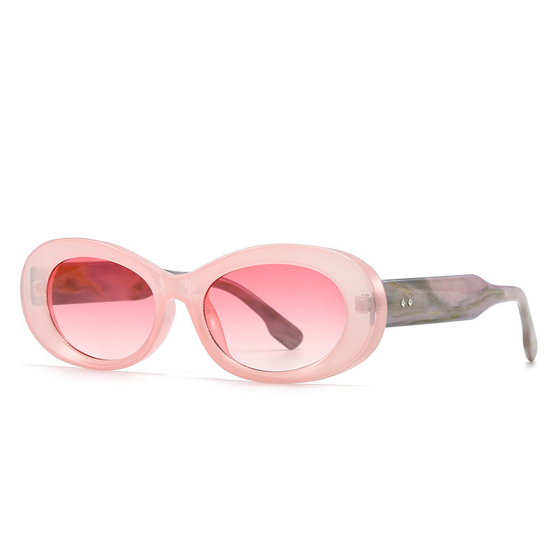 (6 PACK) Wholesale Sunglasses Vintage Trendy Women Antiblue Light 2024 - BulkSunglassesWholesale.com - Pink Frame Pink Lens