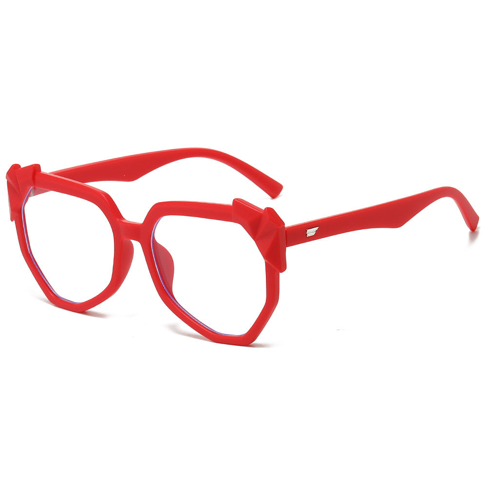 (6 PACK) Wholesale Sunglasses New Arrival Fashion Street 2024 - BulkSunglassesWholesale.com - Red Frame Clear Lens