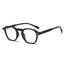 (6 PACK) Wholesale Eyeglasses Frames New Arrival Antiblue Light Fashion Rivet Korean Wood Grain Small Trendy 2025 - BulkSunglassesWholesale.com - Shiny Black Frame