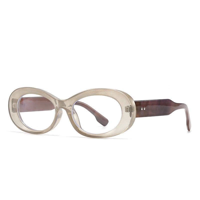 (6 PACK) Wholesale Sunglasses Vintage Trendy Women Antiblue Light 2024 - BulkSunglassesWholesale.com - Grey Frame Clear Lens
