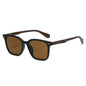 (6 PACK) Wholesale Sunglasses New Arrival Fashion Square Unique Wood Grain Rivet 2025 - BulkSunglassesWholesale.com - Black Frame Tea Lens