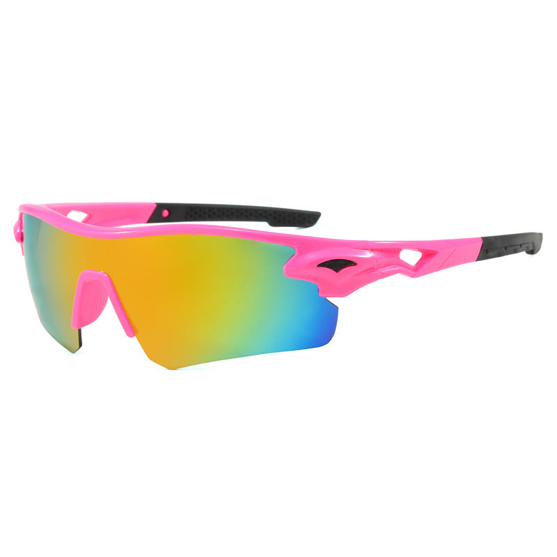 (12 PACK) Wholesale Sports Sunglasses Cycling Unisex New Arrival Outdoor Sport 2024 - BulkSunglassesWholesale.com - Pink Frame Red Mirrored
