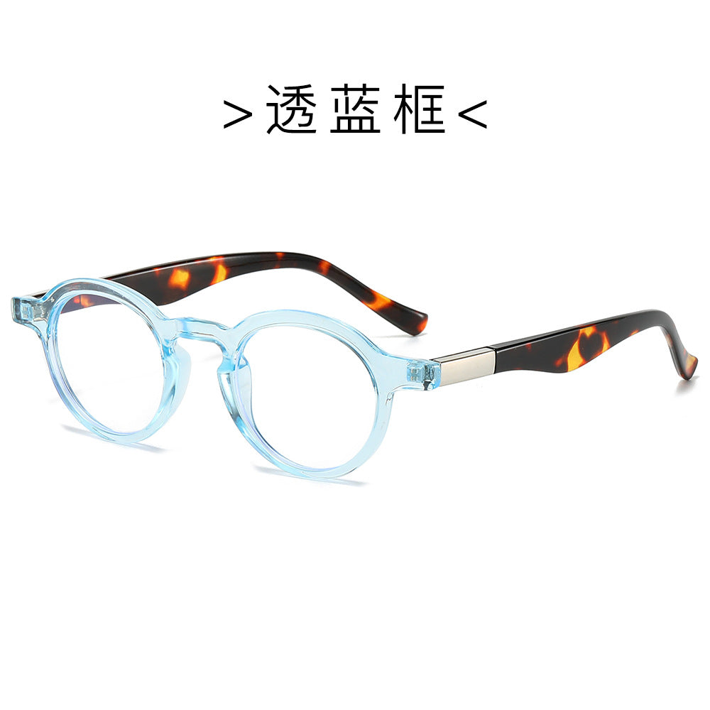 (6 PACK) Wholesale Sunglasses New Arrival Small Vintage Fashion 2024 - BulkSunglassesWholesale.com - Clear Blue Frame