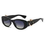 (6 PACK) Wholesale Sunglasses New Arrival Oversized Unique Cat Eye Women 2024 - BulkSunglassesWholesale.com - Shiny Black Frame Gradient Black Lens