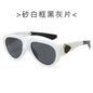 (6 PACK) Wholesale Sunglasses New Arrival Fashion Vintage Cat Eye Women 2024 - BulkSunglassesWholesale.com - Matt White Frame Black Black Lens