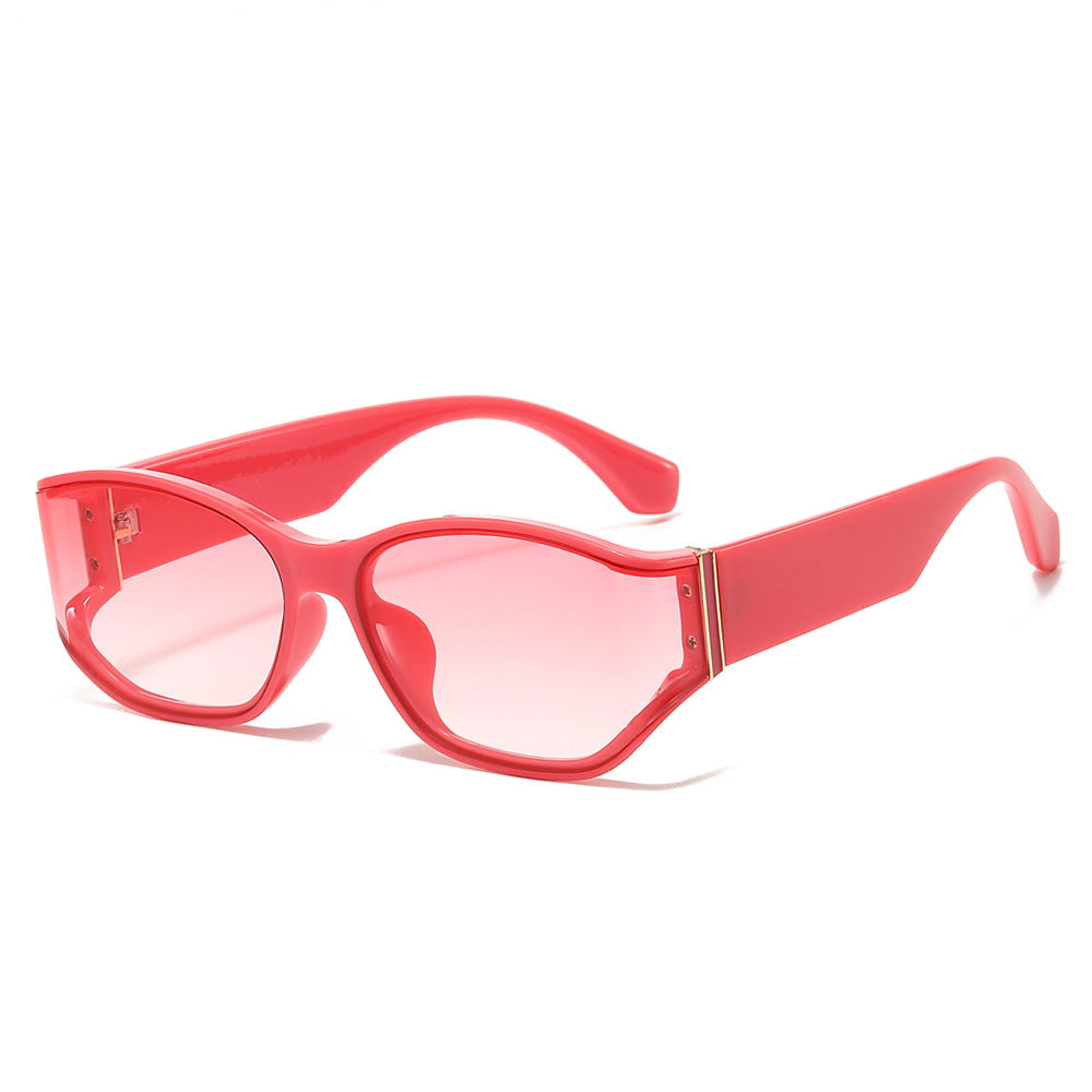 (6 PACK) Wholesale Sunglasses Square Oversized Unisex 2024 - BulkSunglassesWholesale.com - Pink Frame Gradient Pink Lens