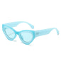 (6 PACK) Wholesale Sunglasses New Arrival Cat Eye Fashion Unique Unisex 2025 - BulkSunglassesWholesale.com - Blue Frame Blue Lens