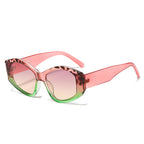 (6 PACK) Wholesale Sunglasses Unique New Arrival Vintage Hip Hop Cat Eye Trendy Fashion Women 2024 - BulkSunglassesWholesale.com - Pink Green Frame Pink Yellow Lens