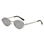 (6 PACK) Wholesale Sunglasses Round Fashion Metal Women New Arrival Street Trendy 2024 - BulkSunglassesWholesale.com - Silver Frame Mirrored Lens