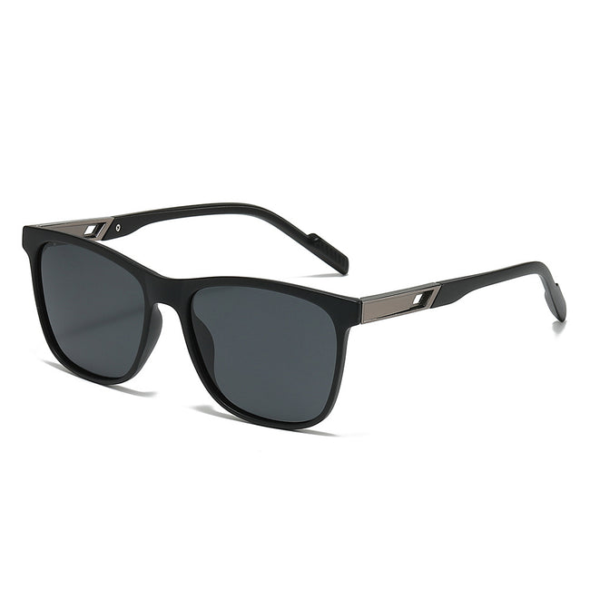 (6 PACK) Wholesale Sunglasses New Arrival Square Polarized Unique Sport Fashion 2025 - BulkSunglassesWholesale.com - Black Frame Black Lens Hover Image