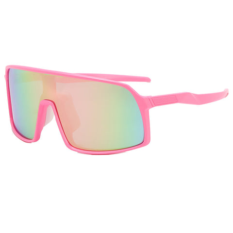 (12 PACK) Wholesale Sports Sunglasses New Arrival TR Polarized Kids Outdoor Cycling Sport 2024 - BulkSunglassesWholesale.com - Pink Frame Pink Mirrored