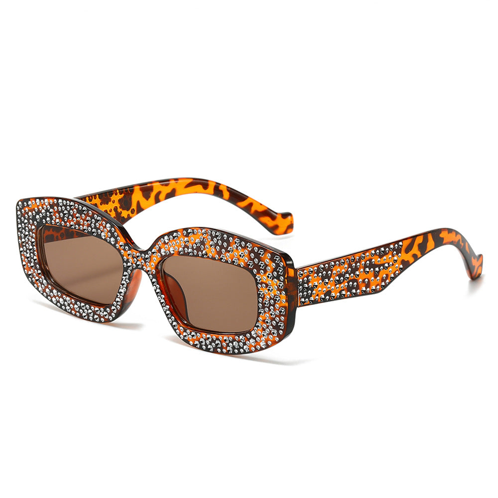 (6 PACK) Wholesale Sunglasses Unique Women Cat Eye 2024 - BulkSunglassesWholesale.com - Leopard Print Frame Tea Lens