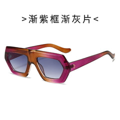 (6 PACK) Wholesale Sunglasses New Arrival Street Women 2024 - BulkSunglassesWholesale.com - Gradient Purple Frame Gradient Black Lens