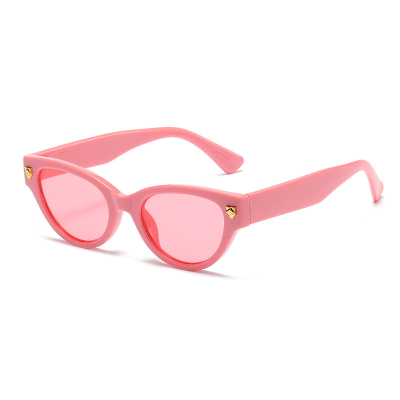 (6 PACK) Wholesale Sunglasses Fashion Cat Eye Unique Women New Arrival Leopard Head Street 2024 - BulkSunglassesWholesale.com - Pink Frame Pink Lens