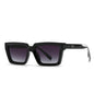 (6 PACK) Wholesale Sunglasses Rivet Street Square 2024 - BulkSunglassesWholesale.com - Black Gradient Black Transparent Temple