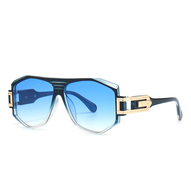 (6 PACK) Wholesale Sunglasses Aviator Street Vintage Aviator 2024 - BulkSunglassesWholesale.com - Black Frame Blue Lens