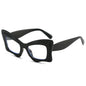 (6 PACK) Wholesale Sunglasses Antiblue Light Oversized Cat Eye New Arrival Unique Butterfly Trendy Street 2024 - BulkSunglassesWholesale.com - Shiny Black Frame