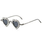 (6 PACK) Wholesale Sunglasses New Arrival Rhinestone Unique Small Rhinestone Fashion Women 2024 - BulkSunglassesWholesale.com - Gunmetal Frame Black Lens