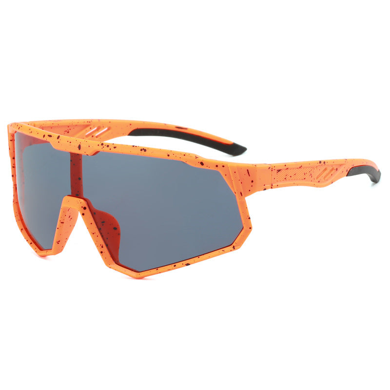 (12 PACK) Wholesale Sports Sunglasses Outdoor Sport Cycling Women Windproof 2024 - BulkSunglassesWholesale.com - Orange Frame Black Lens