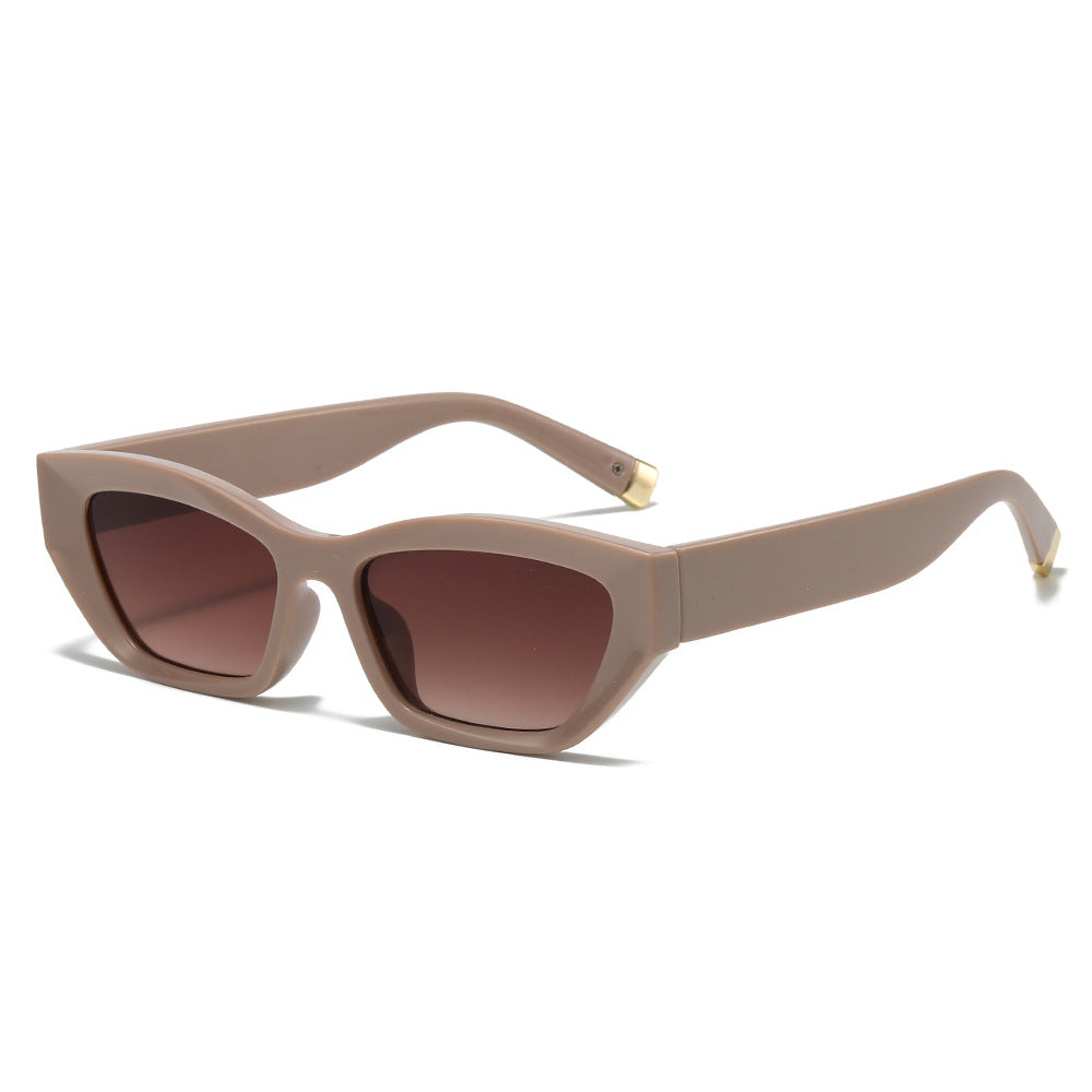 (6 PACK) Wholesale Sunglasses New Arrival Cat Eye Fashion Small Women 2025 - BulkSunglassesWholesale.com - Frame Gradient Tea Lens
