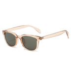 (6 PACK) Wholesale Sunglasses New Arrival Unisex 2025 - BulkSunglassesWholesale.com - Champagne Frame Black Lens