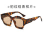 (6 PACK) Wholesale Sunglasses New Arrival Polygon Fashion Unique 2024 - BulkSunglassesWholesale.com - Leopard Print Frame Champagne Lens
