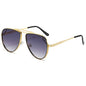 (6 PACK) Wholesale Sunglasses New Arrival Aviator Vintage Classic Fashion Aviator Double Bridge Unisex 2024 - BulkSunglassesWholesale.com - Gold Frame Gradient Black