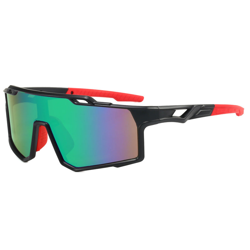 (12 PACK) Wholesale Sports Sunglasses New Arrival Sport Fashion Cycling Women Outdoor 2024 - BulkSunglassesWholesale.com - Black Frame Green Mirrored