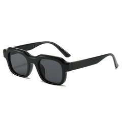 (6 PACK) Wholesale Sunglasses New Arrival Square Unisex Small 2024 - BulkSunglassesWholesale.com - Black Frame Black Black Lens