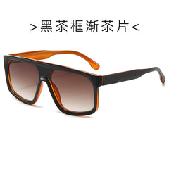 (6 PACK) Wholesale Sunglasses Square New Arrival Fashion Trendy 2024 - BulkSunglassesWholesale.com - Black Tea Frame Gradient Tea Lens