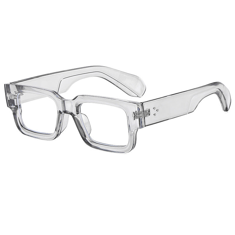 (6 PACK) Wholesale Sunglasses Fashion Square Women Men Vintage 2024 - BulkSunglassesWholesale.com - Clear Grey Frame Clear