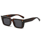 (6 PACK) Wholesale Sunglasses New Arrival Cat Eye Men Women Vintage Square 2024 - BulkSunglassesWholesale.com - Leopard Print Frame Black Lens