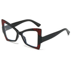 (6 PACK) Wholesale Sunglasses New Arrival Cat Eye Women Butterfly 2024 - BulkSunglassesWholesale.com - Black Frame Clear Lens