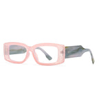 (6 PACK) Wholesale Sunglasses Vintage Trendy Women Antiblue Light 2024 - BulkSunglassesWholesale.com - Pink Frame Clear Lens