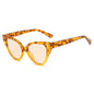 (6 PACK) Wholesale Sunglasses Women Fashion Cat Eye Cat Eye Trendy Unique 2025 - BulkSunglassesWholesale.com - Yellow Leopard Print Tea Lens