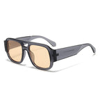 (6 PACK) Wholesale Sunglasses New Arrival Fashion Unisex Outdoor Sport Unique 2025 - BulkSunglassesWholesale.com - Grey Frame Champagne Lens