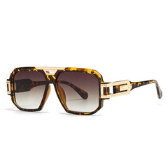 (6 PACK) Wholesale Sunglasses New Arrival Vintage Oversized Men Street 2024 - BulkSunglassesWholesale.com - Leopard Print Tea