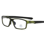 (12 PACK) Wholesale Sports Glasses New Arrival Square TR Antiblue Light Women 2025 - BulkSunglassesWholesale.com - Green Frame