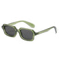 (6 PACK) Wholesale Sunglasses Rivet Fashion Trendy Street Vintage Square 2025 - BulkSunglassesWholesale.com - Green Frame Black Lens