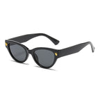 (6 PACK) Wholesale Sunglasses Fashion Cat Eye Unique Women New Arrival Leopard Head Street 2024 - BulkSunglassesWholesale.com - Black Frame Grey